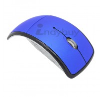 Foldable Optical Auto Arc 2.4Ghz Blue Wirelss Mouse For Laptop PC Ultrabook